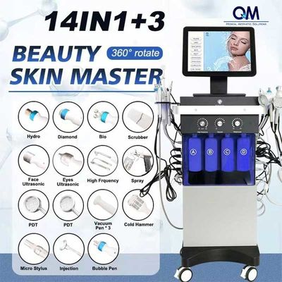 Top Quality Skin Peeling Water Oxygen Facials Deep Cleansing 14 In 1 Deep Cleansing Anti Wrinkle Whitening Hydro Micro Dermabrasion Facial Machine
