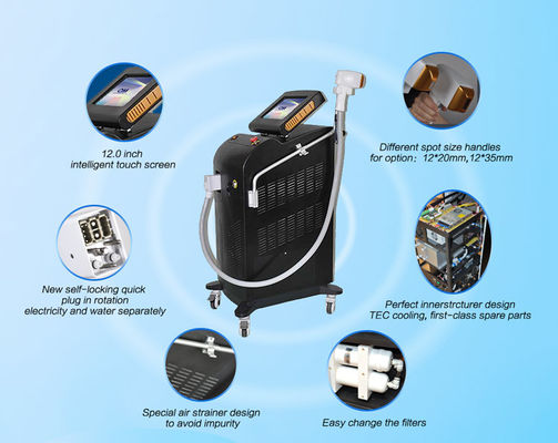 Soprano ice laser device 755 810 1064 triple wavelength diode laser hair removal machine