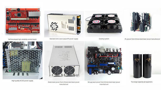 4 in 1 808nm Diode laser+IPL SHR E-light+Nd yag laser+RF all-around Laser system