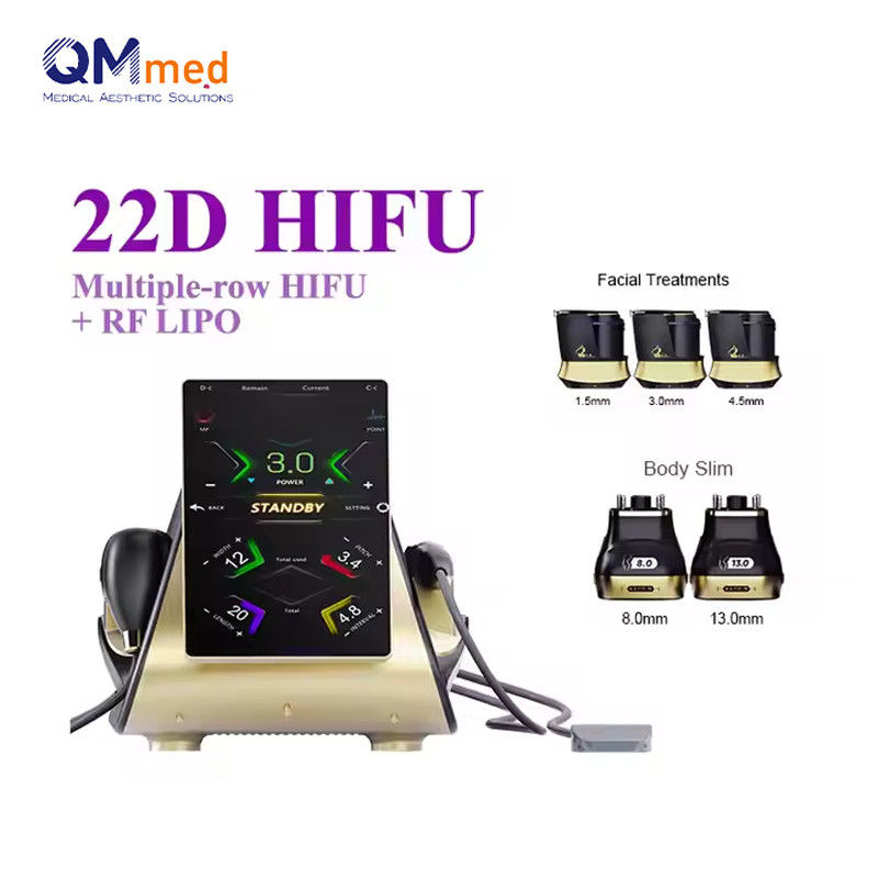 QM Multi Functional Portable 22D Machine Skin Tightening Machine 2 In 1 Liposonic Machine 2 Handles 11D 12D 13D 18D 22D HIFU